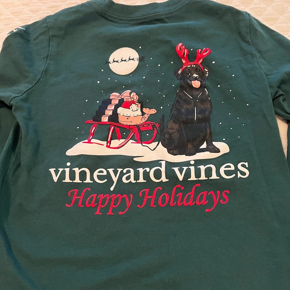 Vineyard Vines boys holiday tee, long sleeved